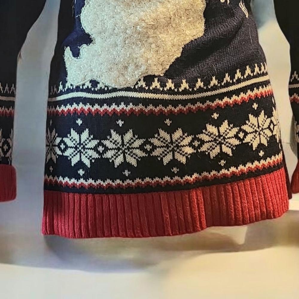 💖Festive Ugly Christmas Santa Sweater with Sunglasses Size L - Picture 3 of 5